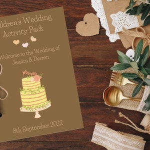 Personalised Children’s Wedding Activity Pack - Wedding ideas - Digital Download - 12 pages - keep the children entertained pdf