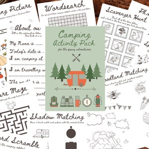 Children’s Caravan/ Camping Activity Pack - Packed full of fun activities - Summer Camp - outdoors holiday - 14 pages - Digital Download pdf