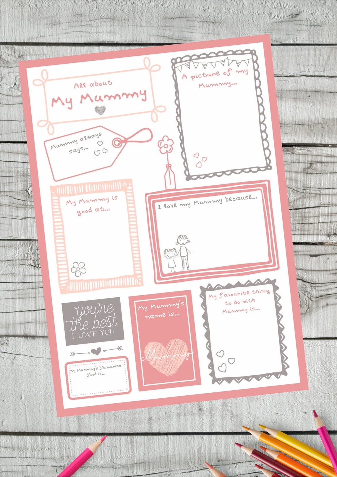 Gorgeous All about my Mummy Print Mum gift / present - Etsy Italia