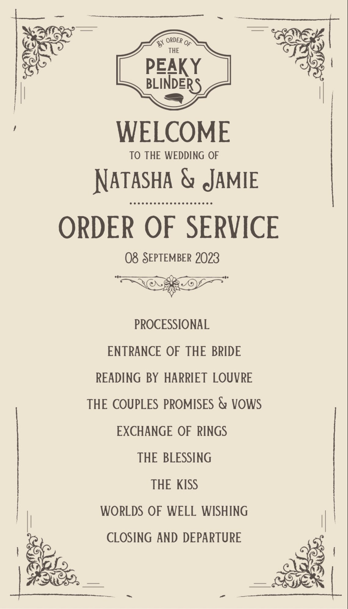 Peaky Blinders Inspired Wedding Stationery Bundle Etsy