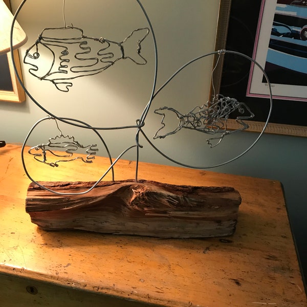 Wire Fish Sculpture Etsy