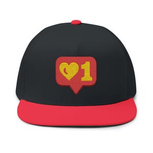 Embroidered Flat Bill Cap with Heart 1 Design, Casual Streetwear Hat, Unique Gift for Him, Trending Accessory, Great for Festivals, [...]