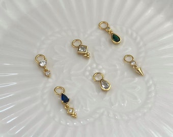 S925 Earrings Charms, Mix and Match Charms Jewelry, Build Your Own Earrings/Necklaces, Personalized Gift, Birthstone Charms, Gold Jewelry