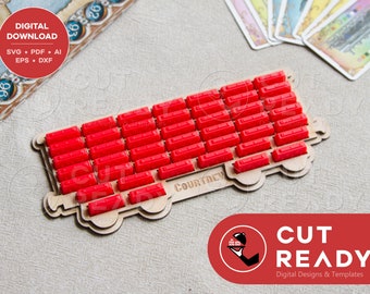 Ticket to Ride Game Piece Holder SVG File | Ticket to Ride Board Game Accessory