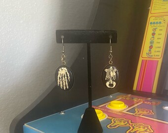Skeleton Charm Dangle Earrings