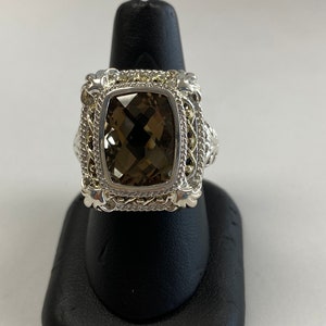 Sterling Silver Smokey Quartz Statement Ring