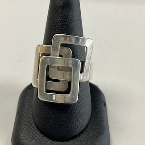 Sterling Silver Adam and Martucci Statement Buckle Ring
