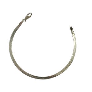 Silver Herringbone Bracelet