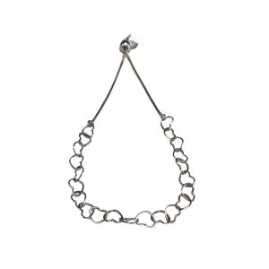 Silver Heart Link Bracelet