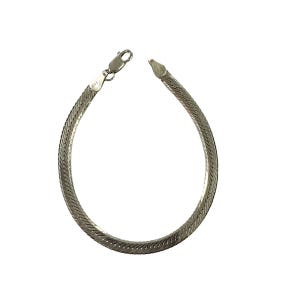 Silver Herringbone Bracelet