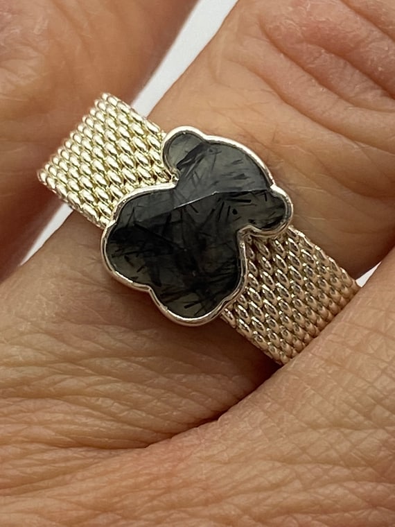 Sterling Silver TOUS Mesh Tourmaline Quartz Bear Ring - Etsy