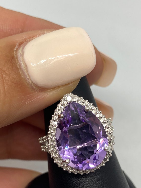 Sterling Silver And Amethyst Ring - image 4