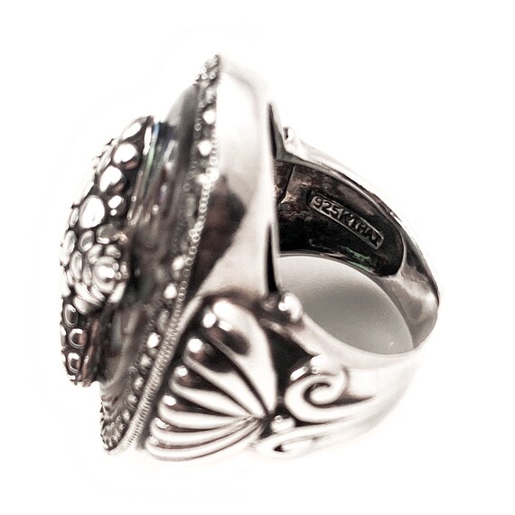 Silver & Abalone Starfish Ring - image 5