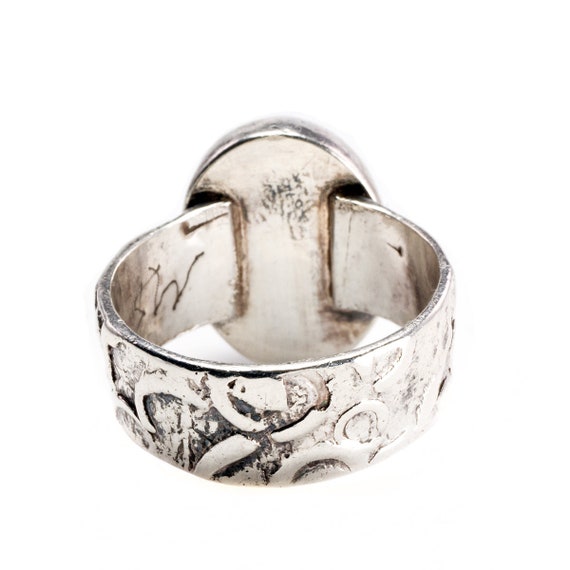 Silver & Agate Handmade Ring - image 4