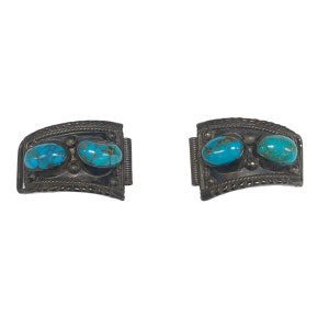 Silver & Turquoise Watch Tips