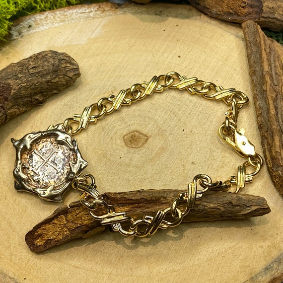 Gold Plated Atocha Replica Coin Bracelet - image 9