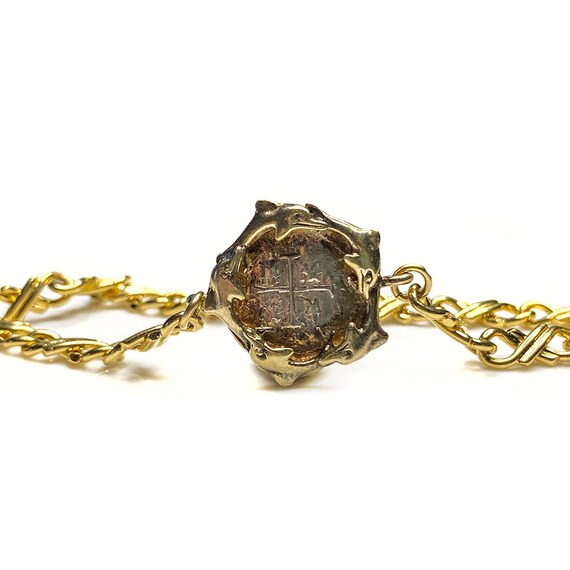 Gold Plated Atocha Replica Coin Bracelet - image 2