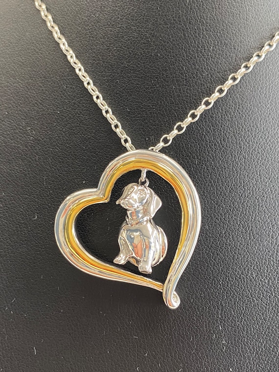 Italian Silver and Gold Plated Heart Pendant