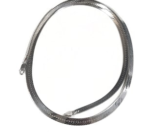 Silver Herringbone Necklace