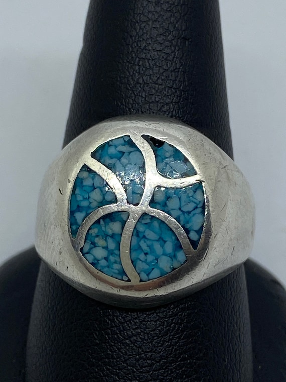 Turquoise Inlay and Sterling Silver Ring
