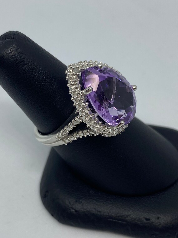 Sterling Silver And Amethyst Ring - image 3