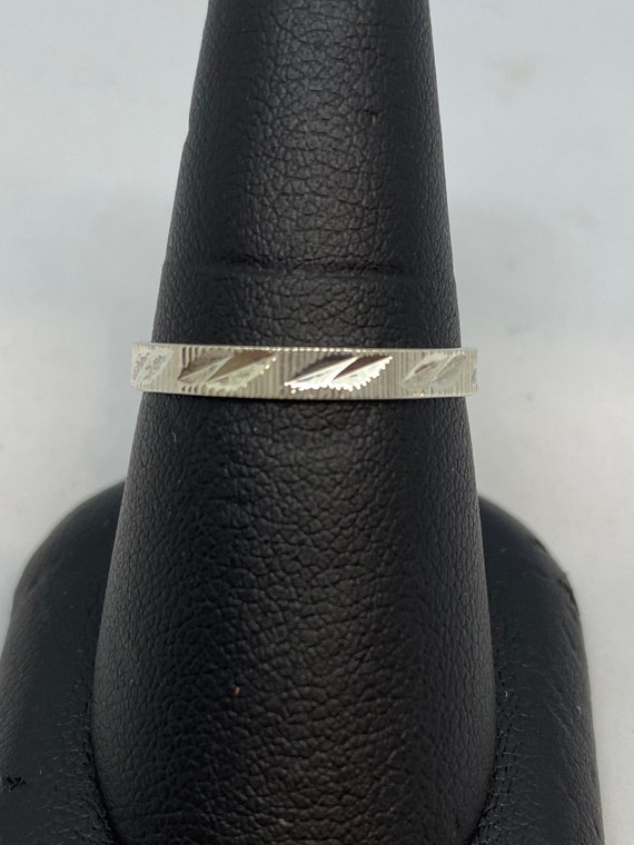 Sterling Silver Etched Ring - image 1