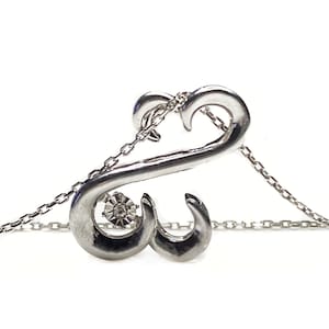 Silver & Floating Diamond Necklace