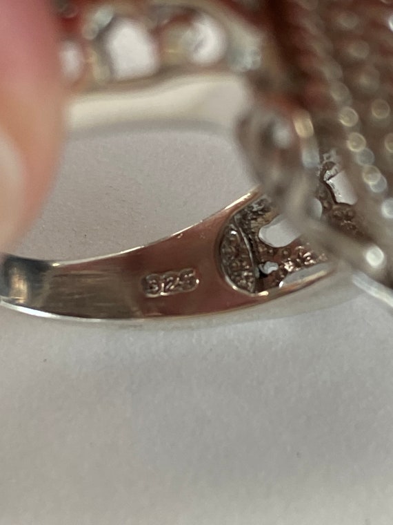 Sterling Silver Smokey Quartz Statement Ring - image 2