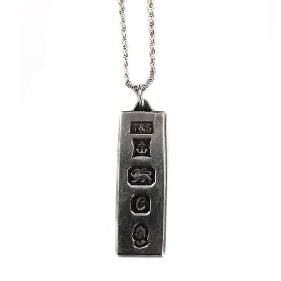 Vintage Silver Jubilee Ingot Necklace - image 2