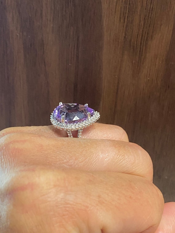 Sterling Silver And Amethyst Ring - image 8