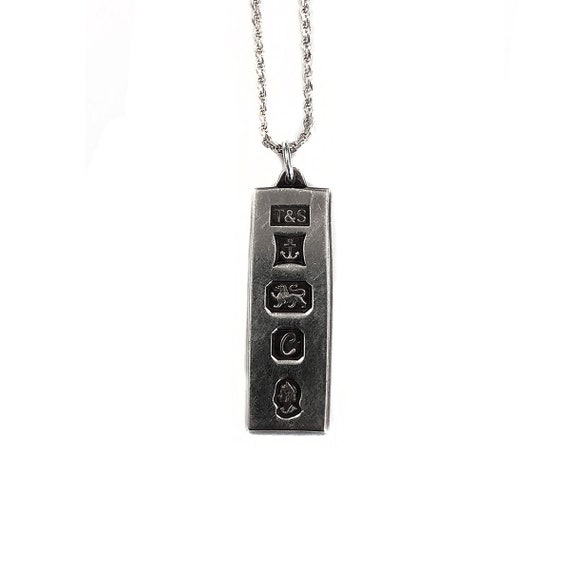 Vintage Silver Jubilee Ingot Necklace - image 1