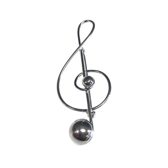 Silver Treble Clef Pin
