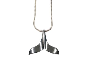 Silver Whale Tail Necklace