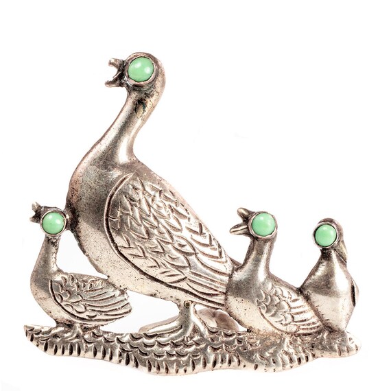 Silver Mother Goose Pin - image 2