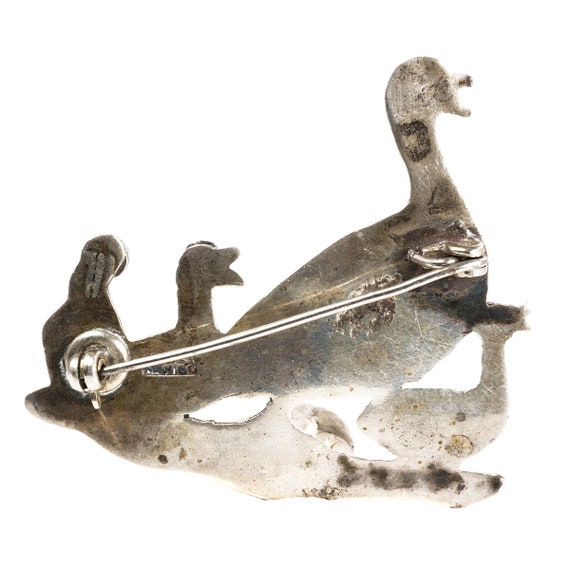 Silver Mother Goose Pin - image 3