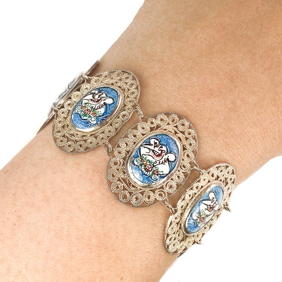 Handmade Silver Filigree Bracelet - image 4