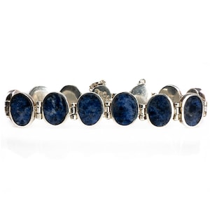 Silver and Sodalite Bracelet
