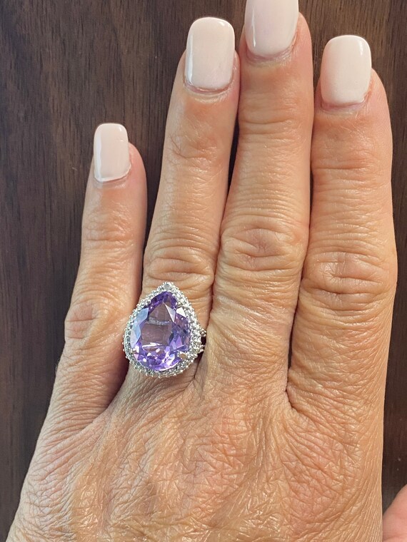 Sterling Silver And Amethyst Ring - image 6
