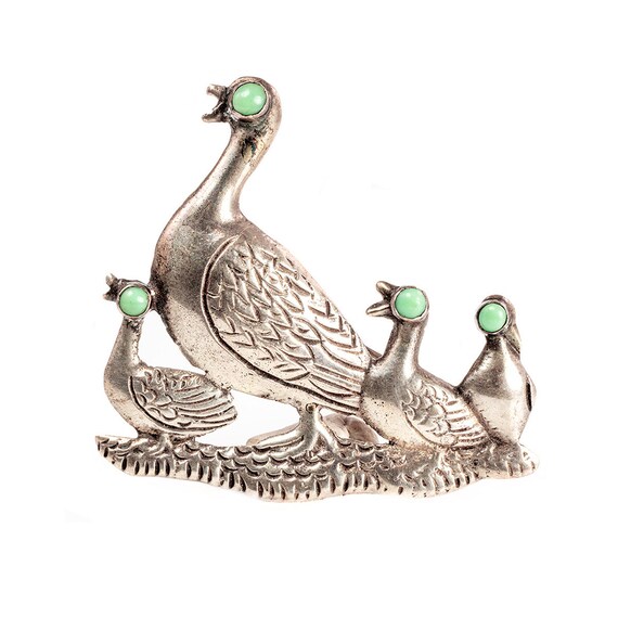 Silver Mother Goose Pin - image 1