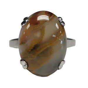 Silver & Agate Ring