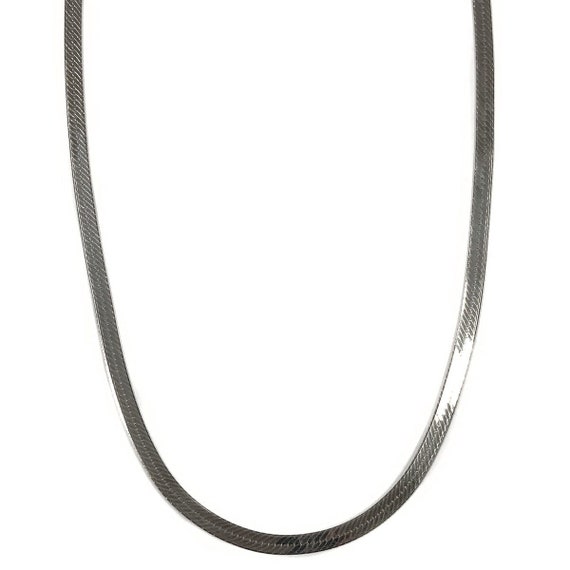 Silver Herringbone Necklace - image 1