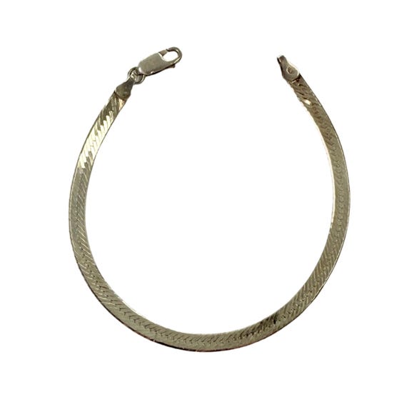Silver Herringbone Bracelet