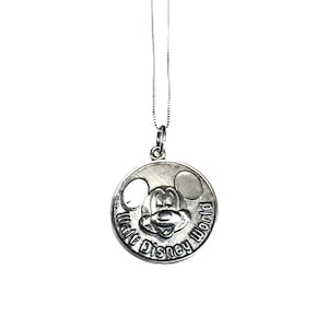 Silver Mickey Mouse Necklace