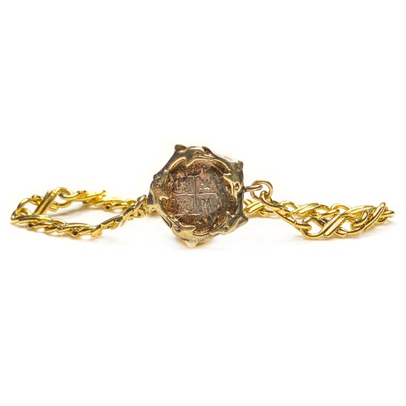 Gold Plated Atocha Replica Coin Bracelet - image 1