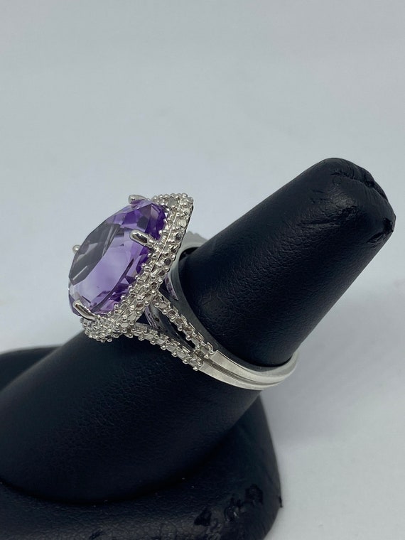 Sterling Silver And Amethyst Ring - image 2