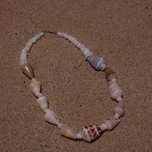 chunky aloha necklace, mixed shells