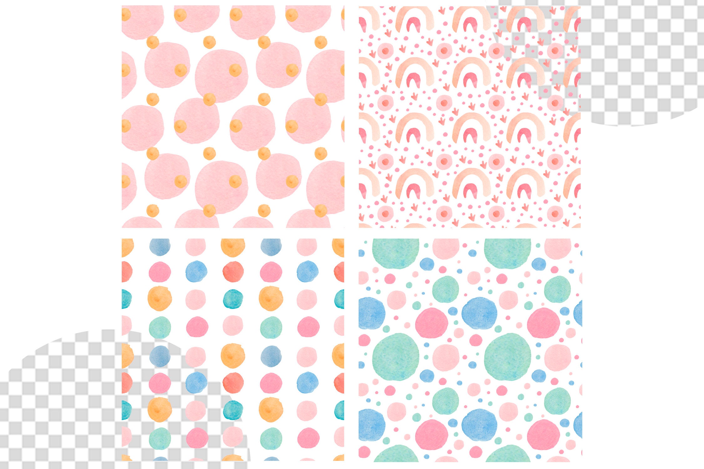 Cute wrapping paper birthday with transparent background .The Etsy