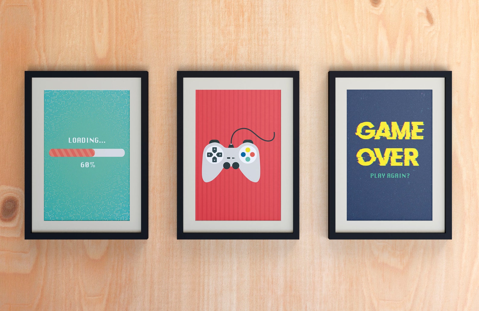 Video Game Wall Art Conjunto de 3 impresiones videoarte Etsy