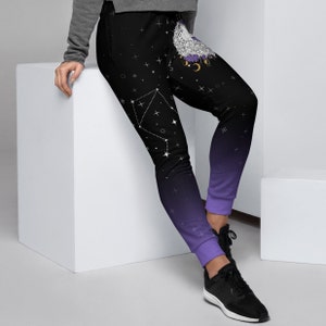 Eco-Friendly Recycled Sweatpants | Artistic Witchy Sweatpants with Borzoi Art | Women's Joggers