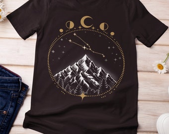 Taurus Shirt Unique Horoscope Art Zodiac Constellation Boho Hippie Unisex t-shirt